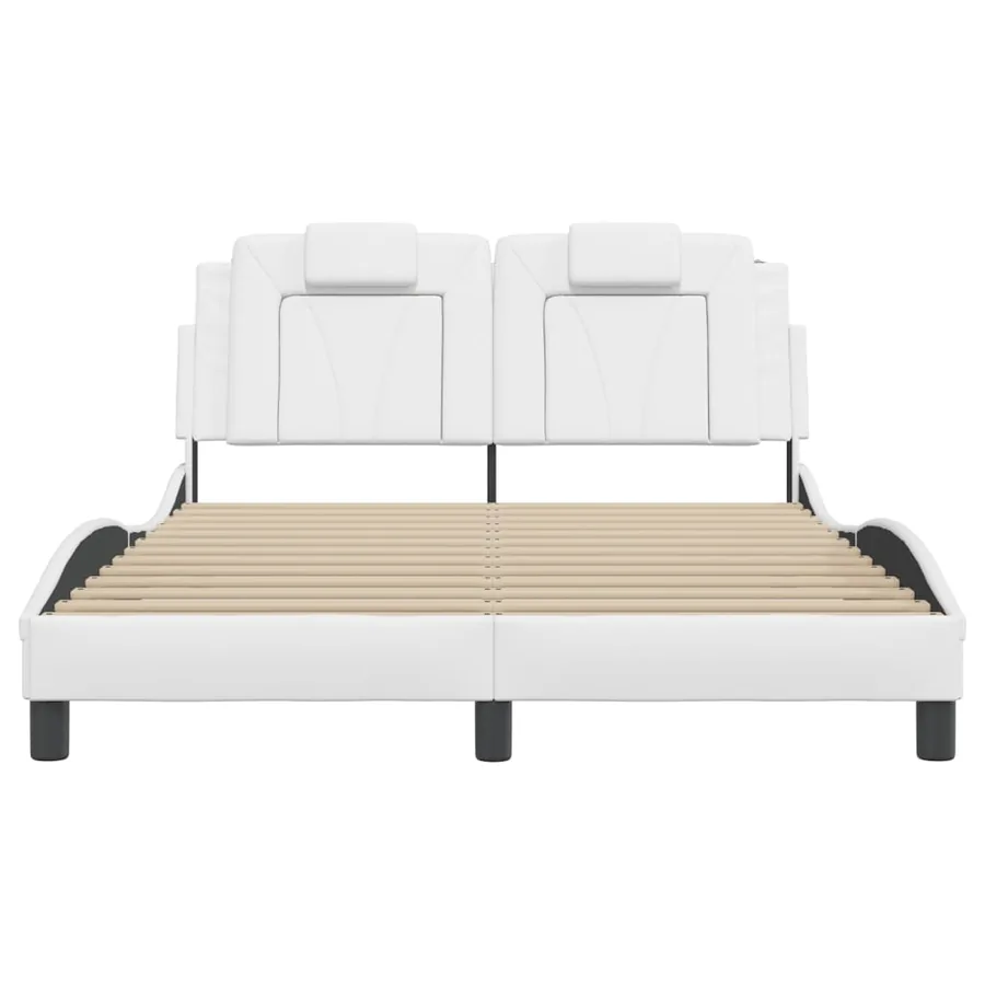 Cadre de lit Viana avec LED sans matelas blanc 120x200 cm - 6