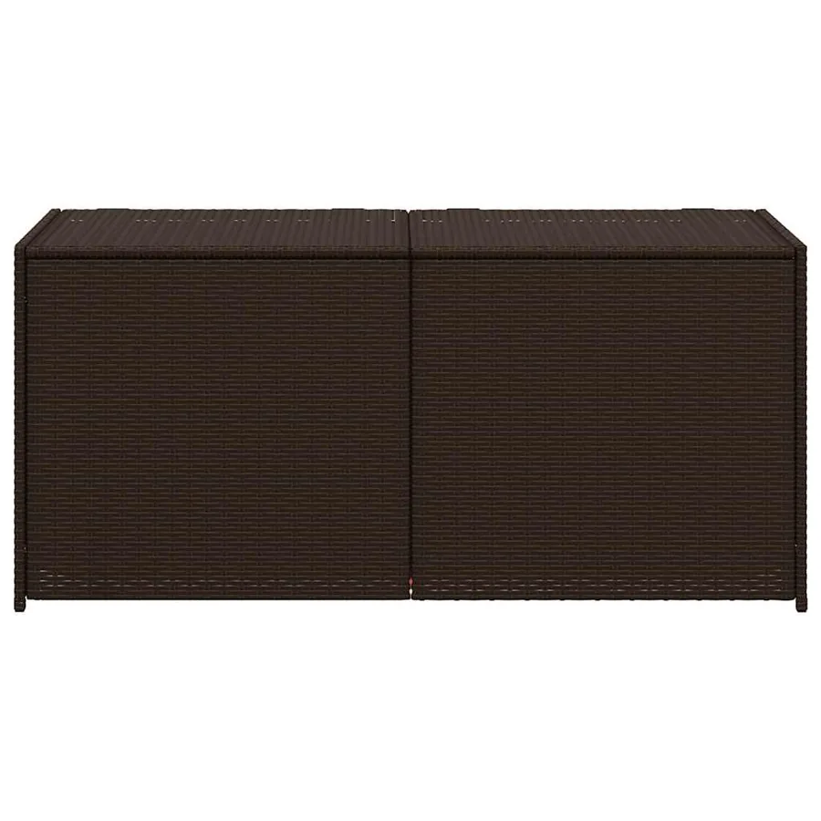 Boîte de rangement de jardin marron 283L résine tressée - 4
