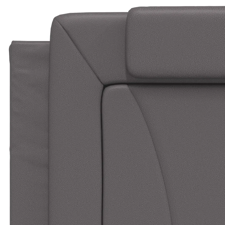 Lit Viana avec matelas gris 100x200 cm similicuir - 7