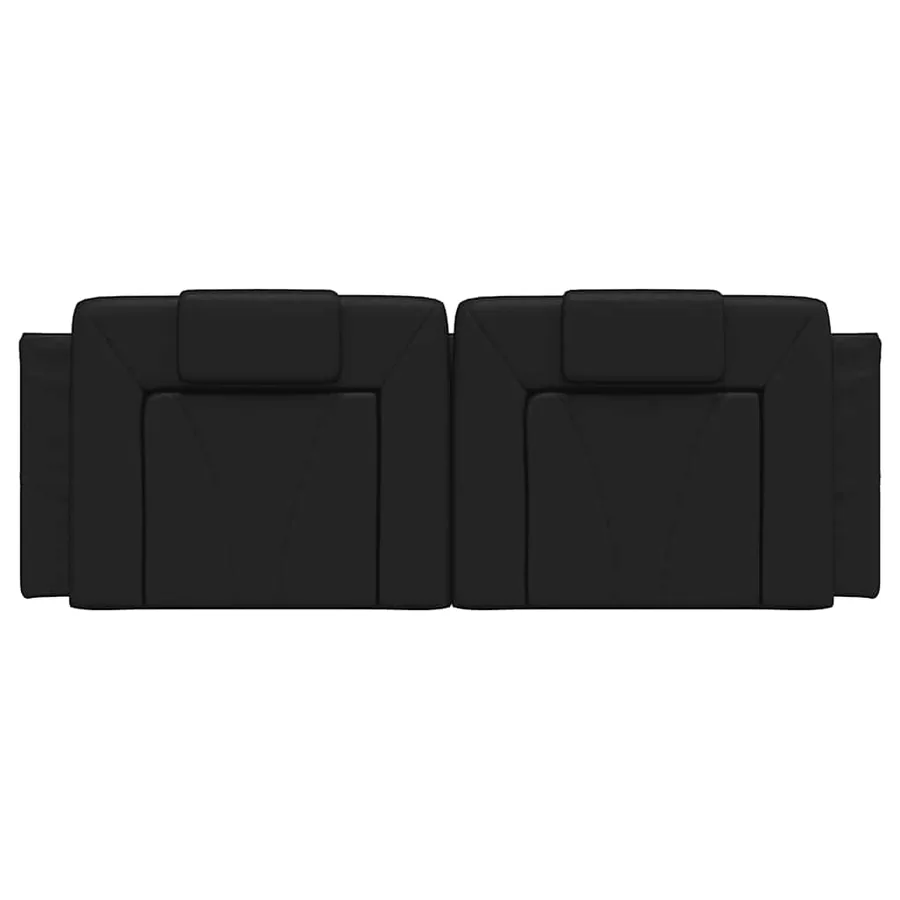 Coussin de tête de lit Viana noir 120 cm similicuir - 5