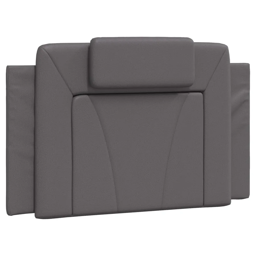 Lit Viana avec matelas gris 90x200 cm similicuir - 5
