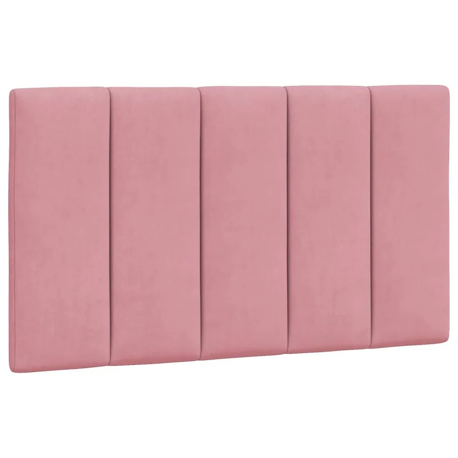 Lit avec matelas Hanko rose 90x200 cm velours - 5