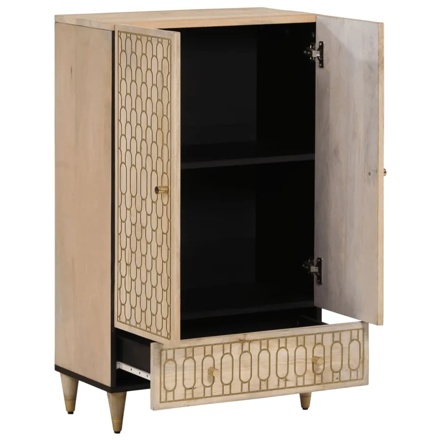 Buffet 60x33x100 cm bois de manguier massif - 2