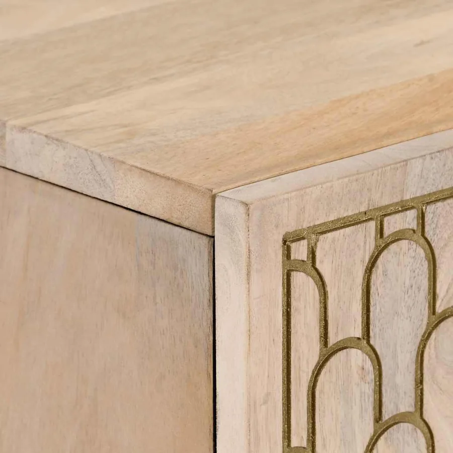 Buffet 60x33x100 cm bois de manguier massif - 6
