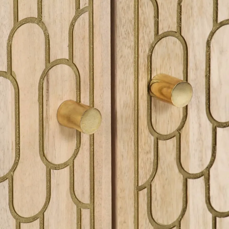 Buffet 60x33x100 cm bois de manguier massif - 8