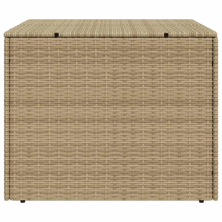 Boîte de rangement de jardin mélange beige 291L résine tressée - 5