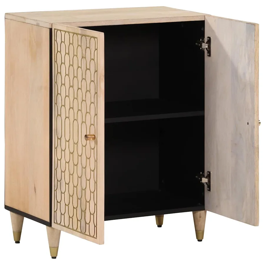 Armoire latérale 60x33x75 cm bois massif de manguier - 2