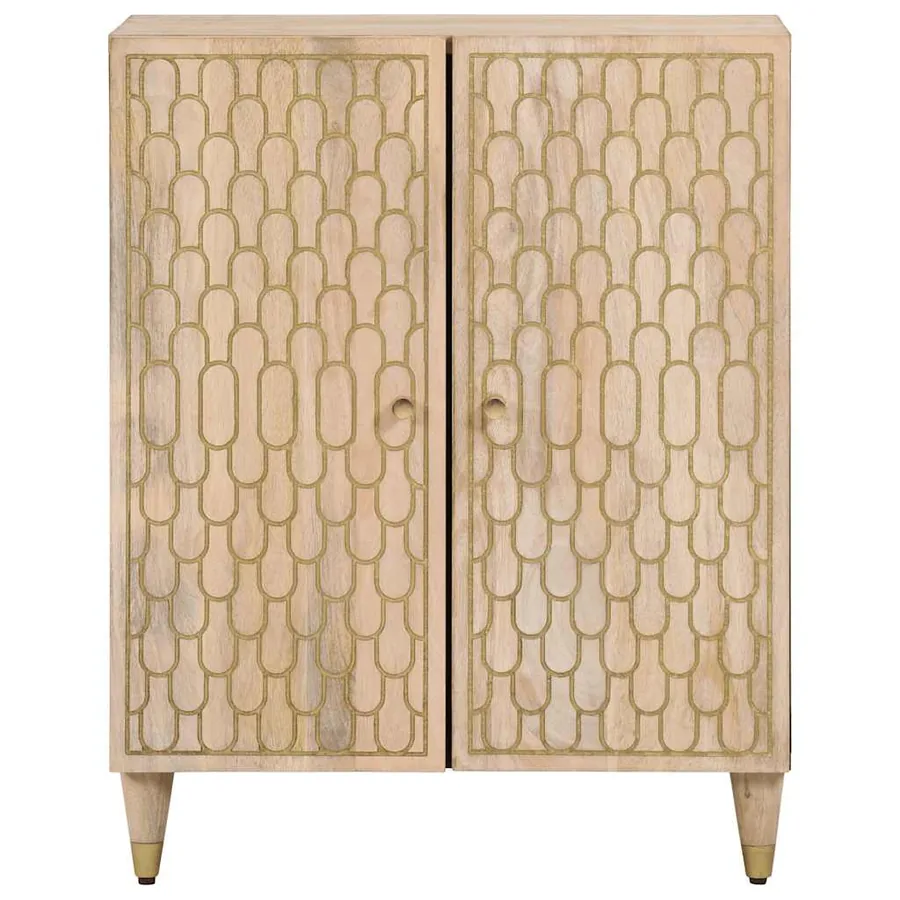 Armoire latérale 60x33x75 cm bois massif de manguier - 3