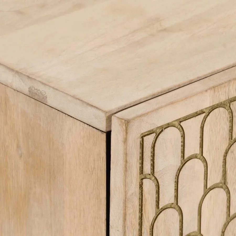 Armoire latérale 60x33x75 cm bois massif de manguier - 6