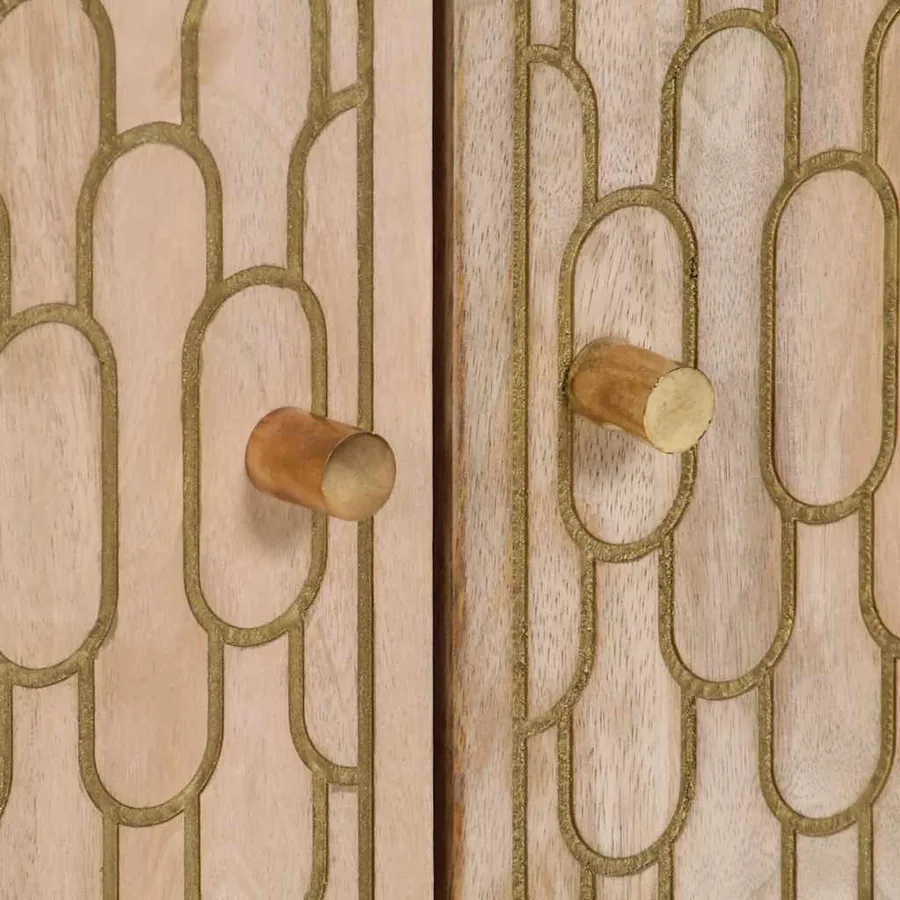 Armoire latérale 60x33x75 cm bois massif de manguier - 7