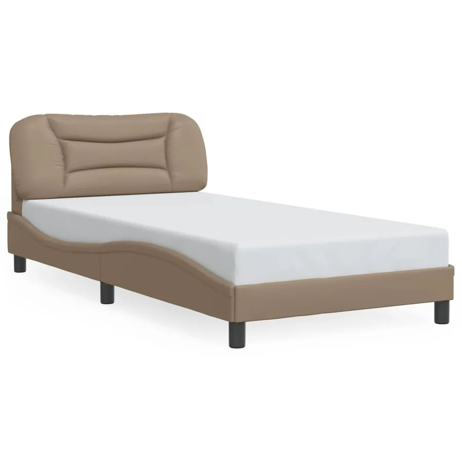 Cadre de lit avec LED sans matelas Hvar cappuccino 100x200 cm - 5
