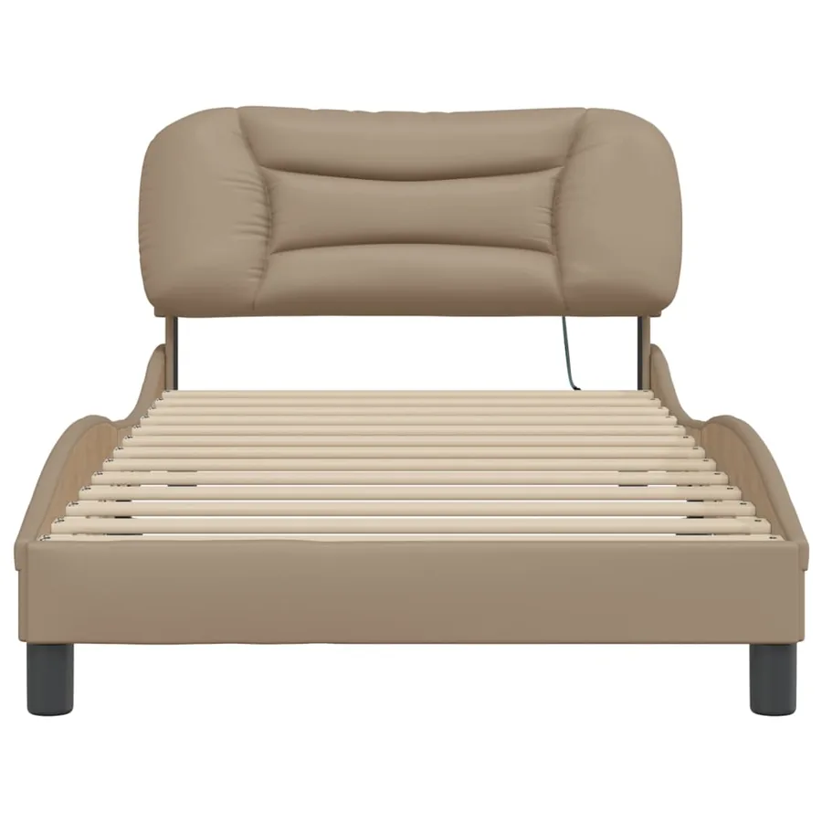 Cadre de lit avec LED sans matelas Hvar cappuccino 100x200 cm - 6