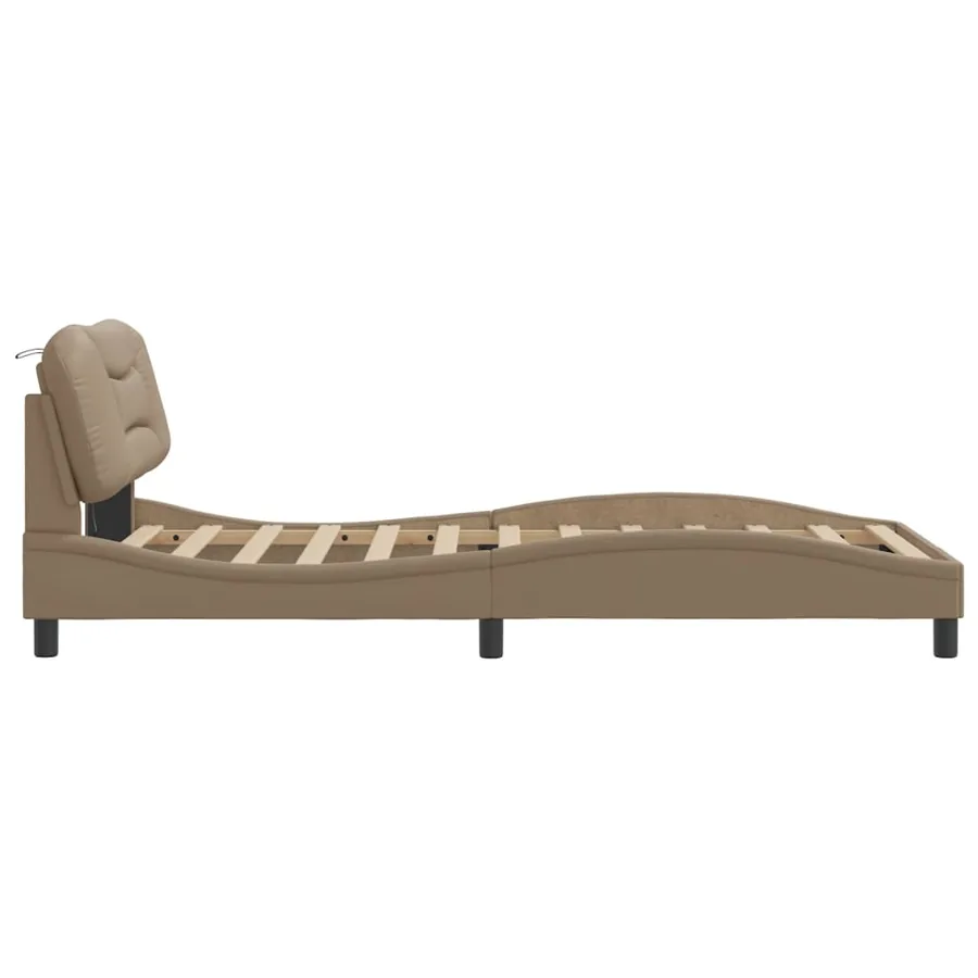 Cadre de lit avec LED sans matelas Hvar cappuccino 100x200 cm - 8