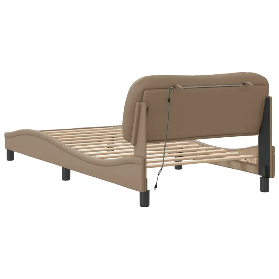 Cadre de lit avec LED sans matelas Hvar cappuccino 100x200 cm - 9