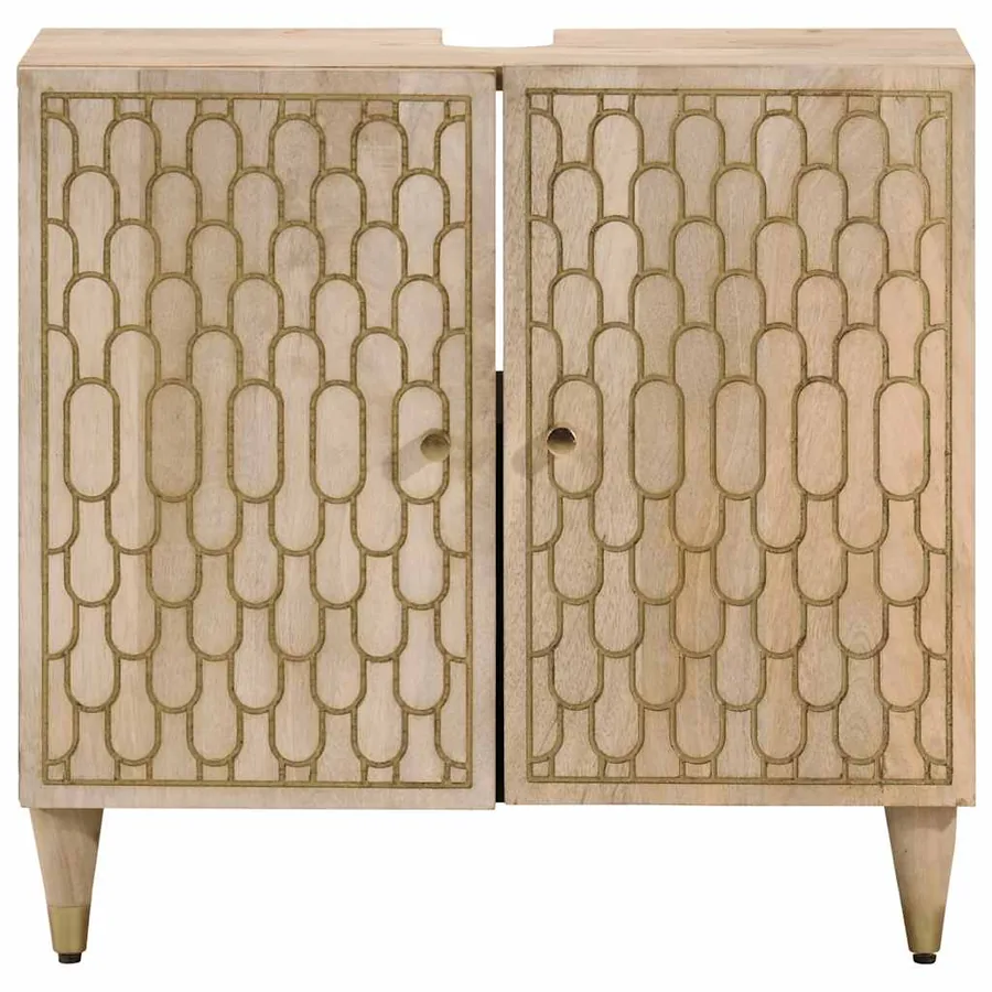 Armoire lavabo de salle de bain bois massif de manguier - 3
