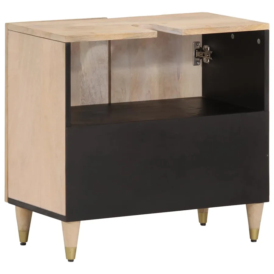 Armoire lavabo de salle de bain bois massif de manguier - 5