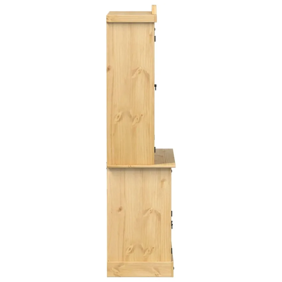 Vitrine en verre Corona 100x48,5x179 cm bois massif de pin - 5