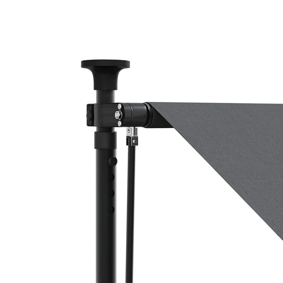 Auvent rétractable anthracite 100x150 m tissu et acier - 6