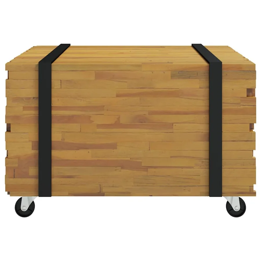 Table basse Marron 60 x 60 x 38 cm Bois de teck massif - 4