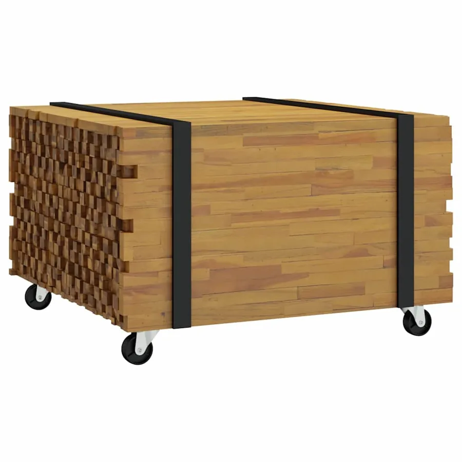Table basse Marron 60 x 60 x 38 cm Bois de teck massif - 6