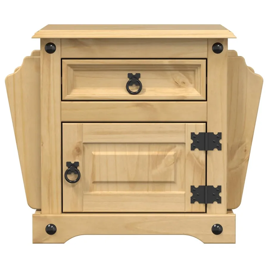 Table de chevet Corona 45x35x47,5 cm bois de pin massif - 4