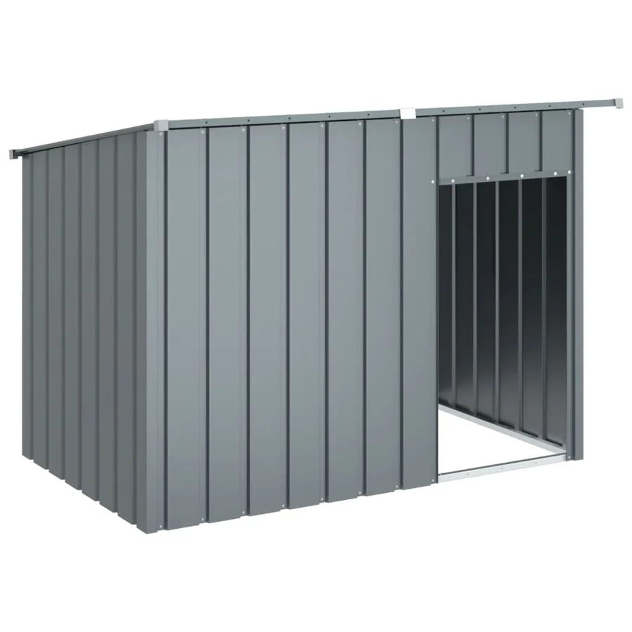 Niche pour chien avec toit anthracite acier galvanisé - 2