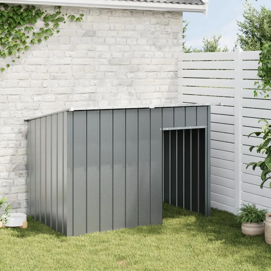 Niche pour chien avec toit anthracite acier galvanisé - 3
