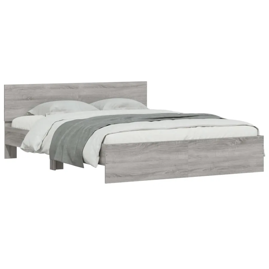 Cadre de lit avec LED sans matelas sonoma gris 160x200 cm - 3