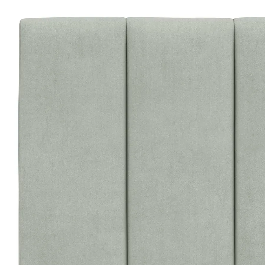 Cadre de lit sans matelas Hanko gris clair 140x190 cm velours - 10