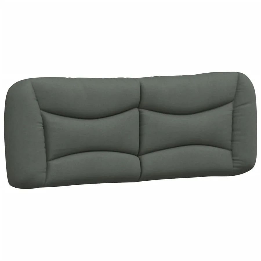 Cadre de lit avec LED sans matelas Hvar gris foncé 140x190 cm tissu - 10