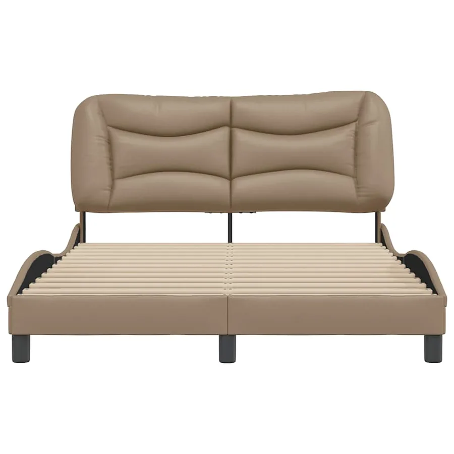Cadre de lit sans matelas Hvar cappuccino 140x190 cm similicuir - 4