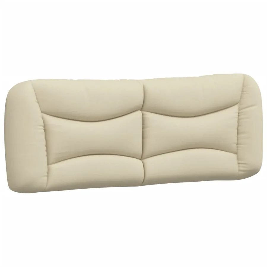 Cadre de lit avec LED sans matelas Hvar crème 140x190 cm tissu - 10