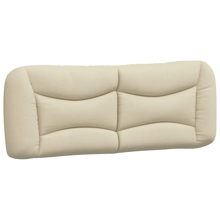 Cadre de lit sans matelas Hvar crème 140x190 cm tissu - 8