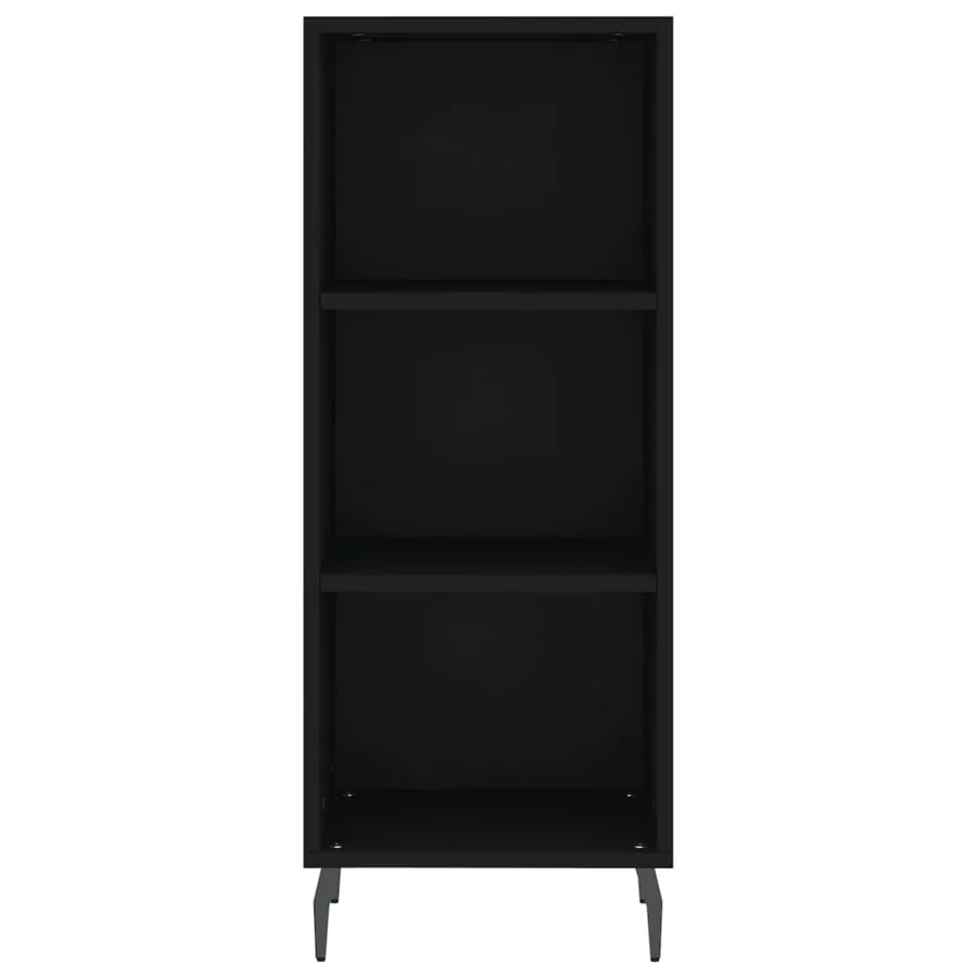 Buffet noir 34,5x32,5x90 cm bois d'ingénierie - 4