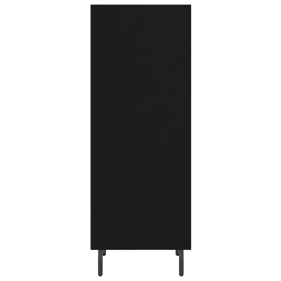 Buffet noir 34,5x32,5x90 cm bois d'ingénierie - 5