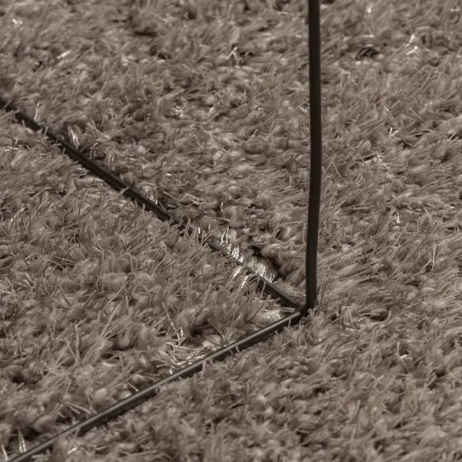 Tapis ISTAN à poils longs aspect brillant gris Ø 100 cm - 8
