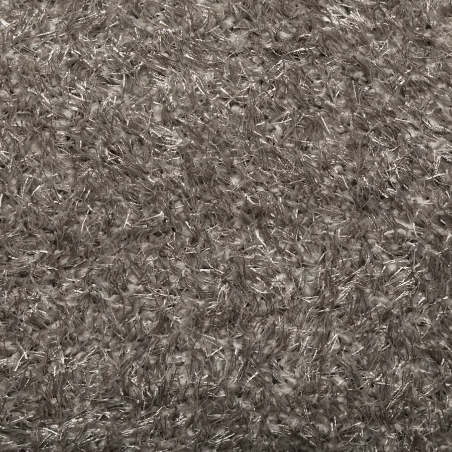 Tapis ISTAN à poils longs aspect brillant gris Ø 100 cm - 9
