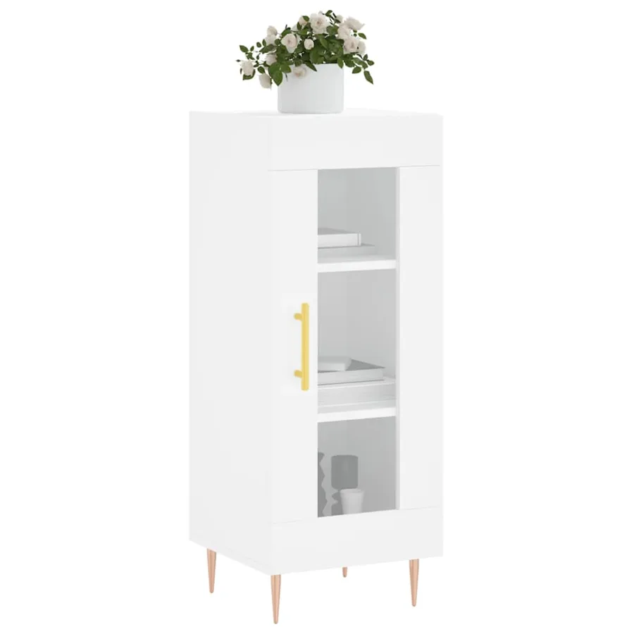Buffet blanc 34,5x34x90 cm bois d'ingénierie - 3