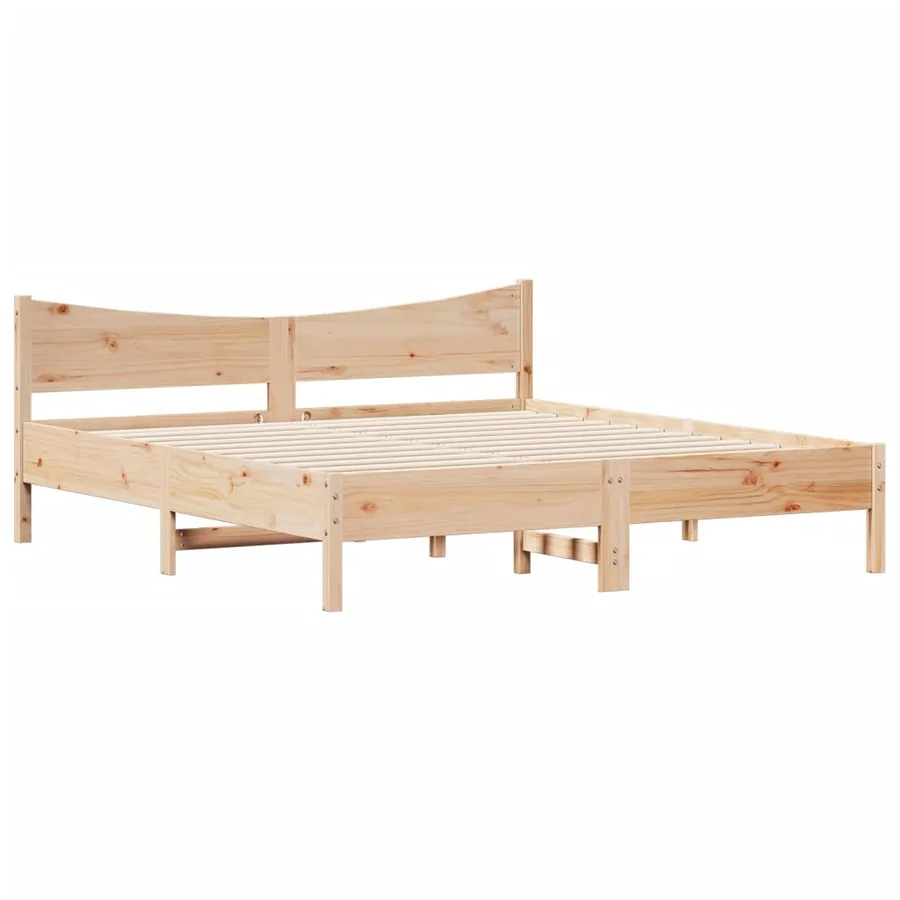 Cadre de lit sans matelas 180x200 cm bois massif de pin - 3