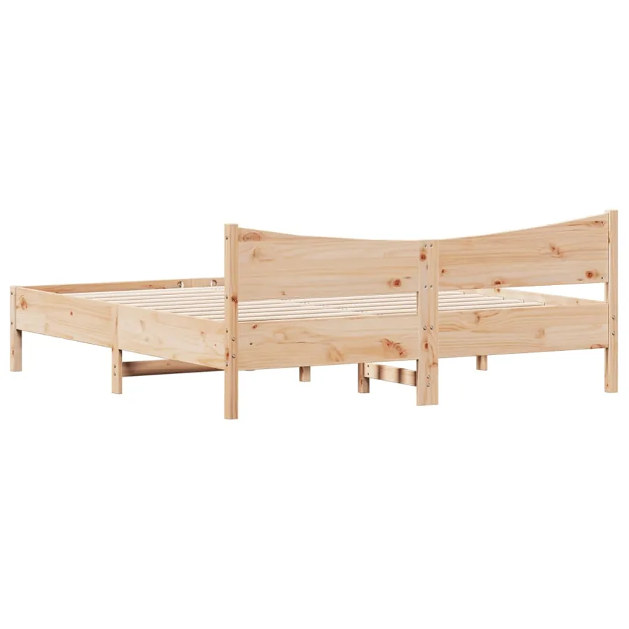 Cadre de lit sans matelas 180x200 cm bois massif de pin - 6