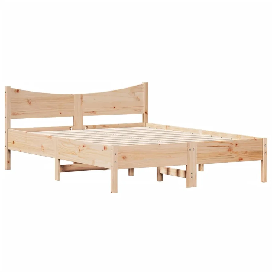 Cadre de lit sans matelas 140x200 cm bois massif de pin - 3