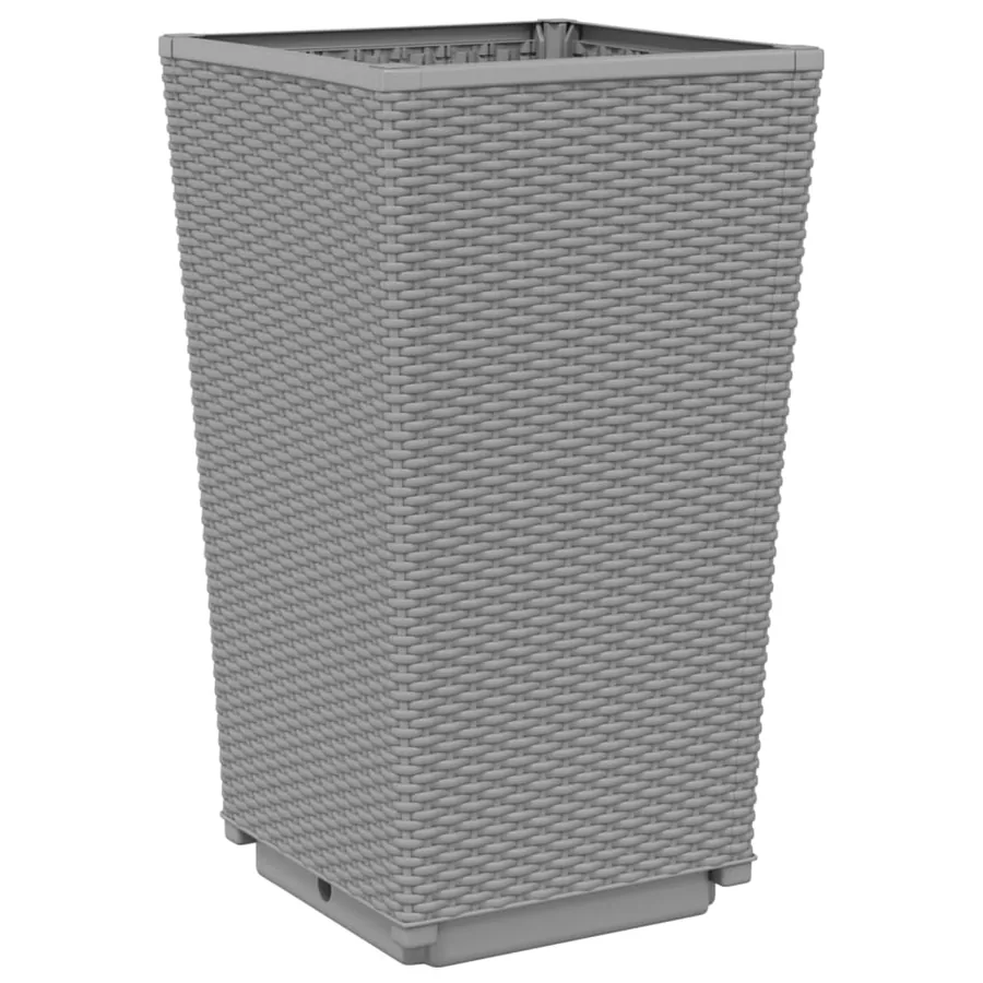 Jardinières 4 pcs gris clair 32,5x32,5x57 cm polypropylène - 4