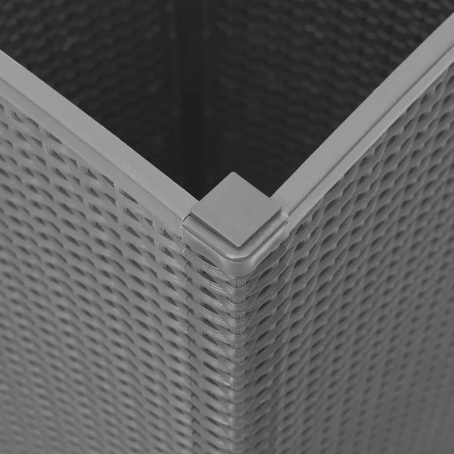 Jardinières 4 pcs gris clair 32,5x32,5x57 cm polypropylène - 8