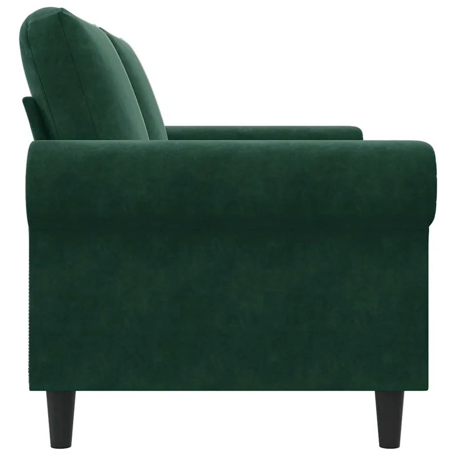 Canapé à 2 places Vert foncé 140 cm Velours - 5