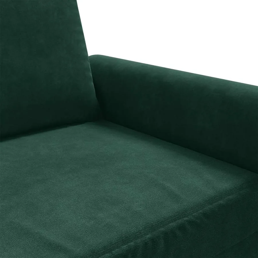 Canapé à 2 places Vert foncé 140 cm Velours - 7