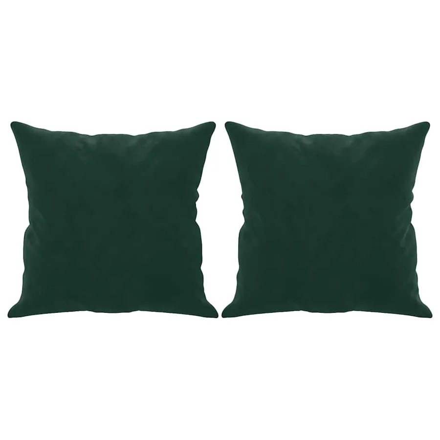 Canapé 2 places avec oreillers vert foncé 120 cm velours - 5