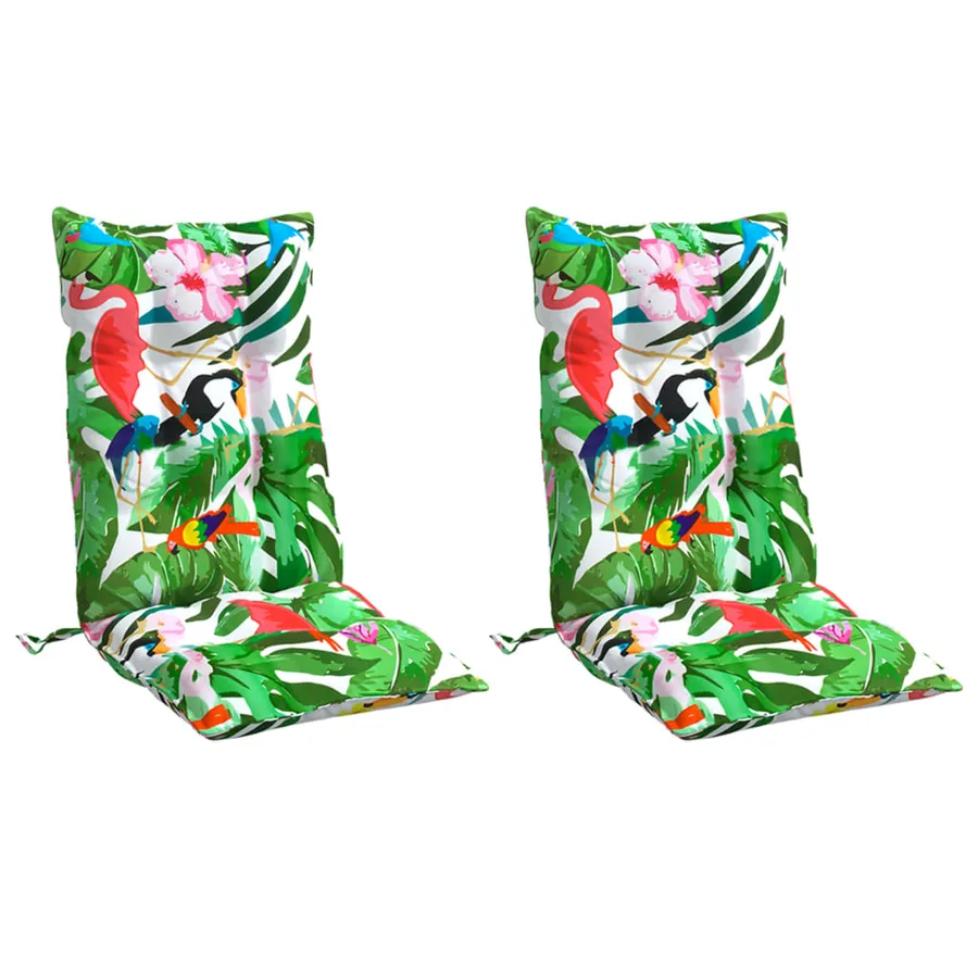 Coussins de chaise à dossier haut lot de 2 multicolore - 3
