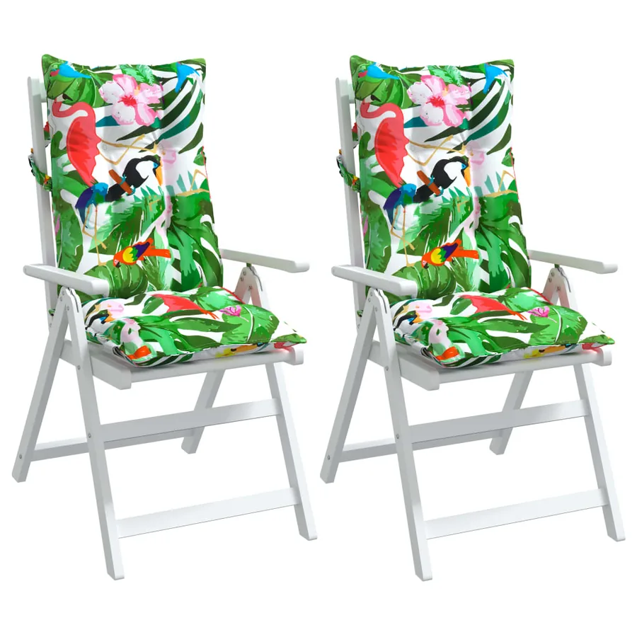 Coussins de chaise à dossier haut lot de 2 multicolore - 4