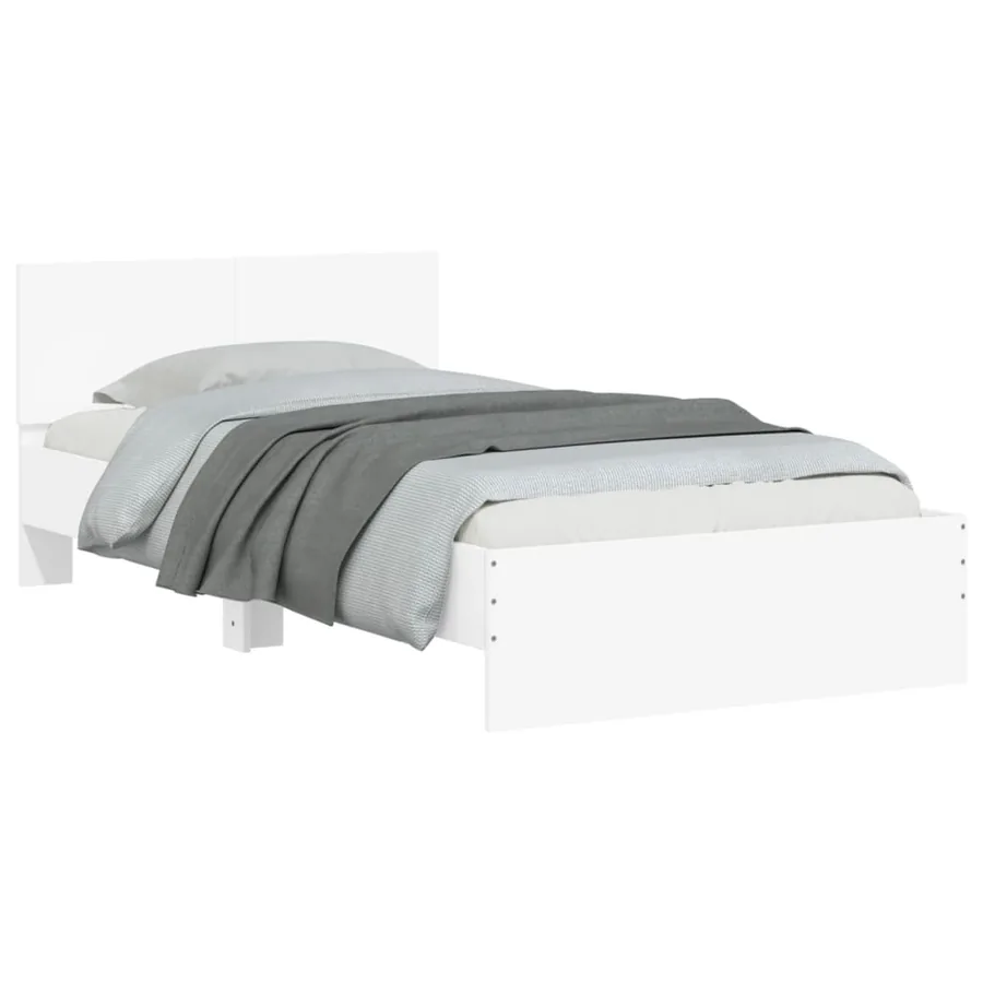 Cadre de lit sans matelas avec lumières LED blanc 100x200 cm - 5