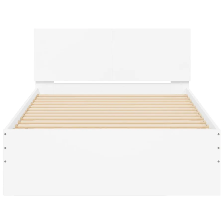 Cadre de lit sans matelas avec lumières LED blanc 100x200 cm - 7
